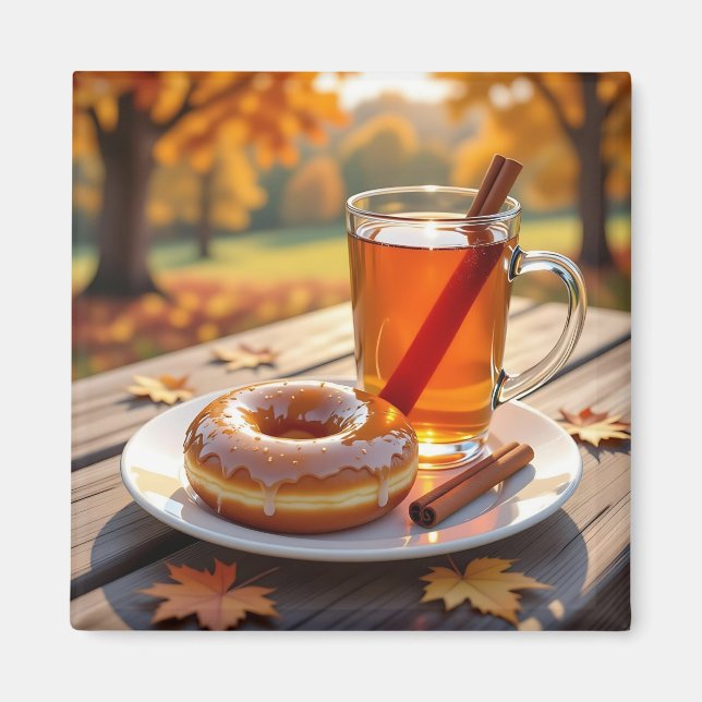 Imã Bênçãos de Outono | Cider e Donut (Frente)