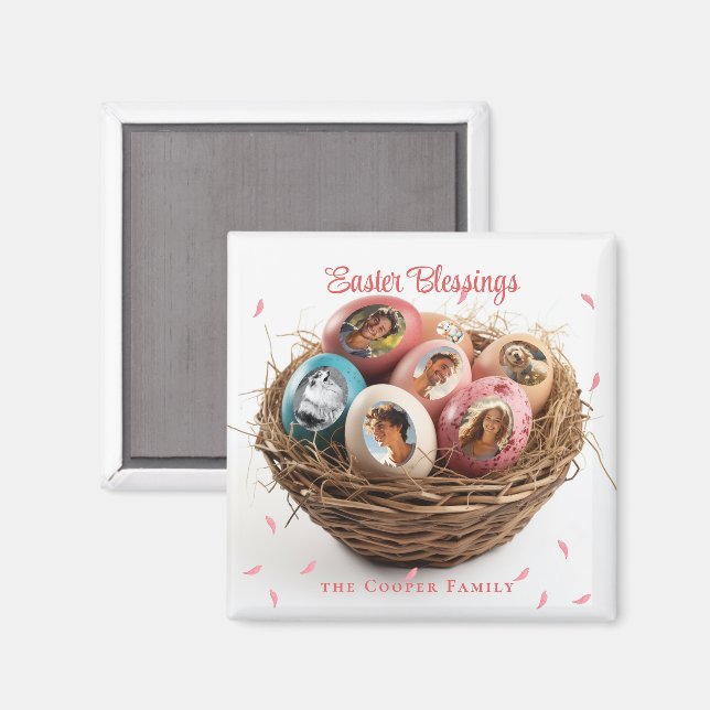Imã Bênçãos de páscoa Cortei Fotos Cartão de Férias (Front/Back)