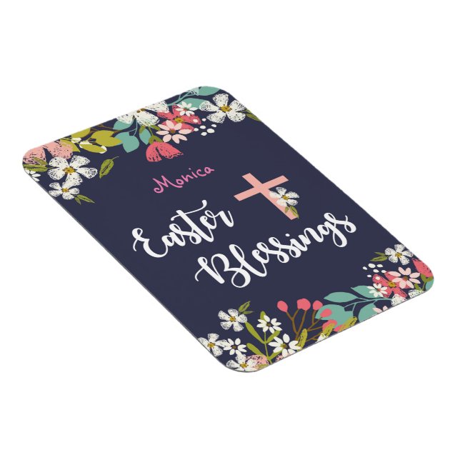 Ímã Bênçãos de páscoa das flores de Cristo risen (Lado Direito)