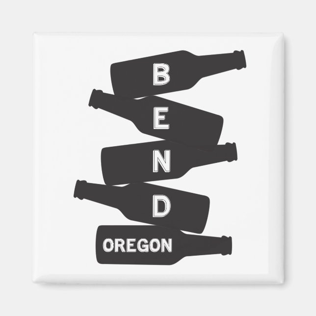 Imã Bend Oregon Beer Botle Stack Logo (Frente)