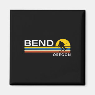 Imã Bend Oregon Skiage Retro Souvenirs
