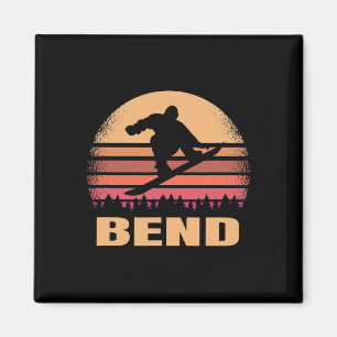 Imã Bend Oregon Snowboard Outdoor Vintage Ou Retro