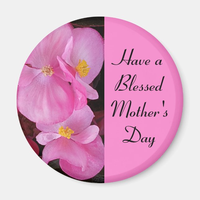 Imã Bendito Dia de as mães Rosa Flores Fotografia Simp (Frente)