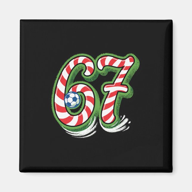 Imã Bengala de Natal 67 Futebol Ll Natal Engraçado Esp (Frente)