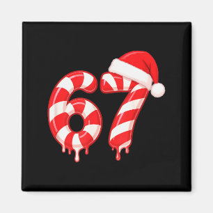 Imã Bengala Doce Derretendo 67 Design de Natal, Chapéu
