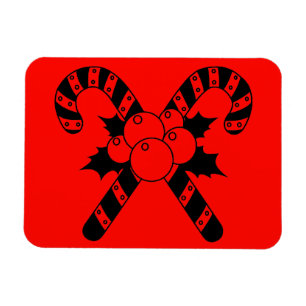 Ímã Bengalas de Natal & aroeira-negra Feliz Natal