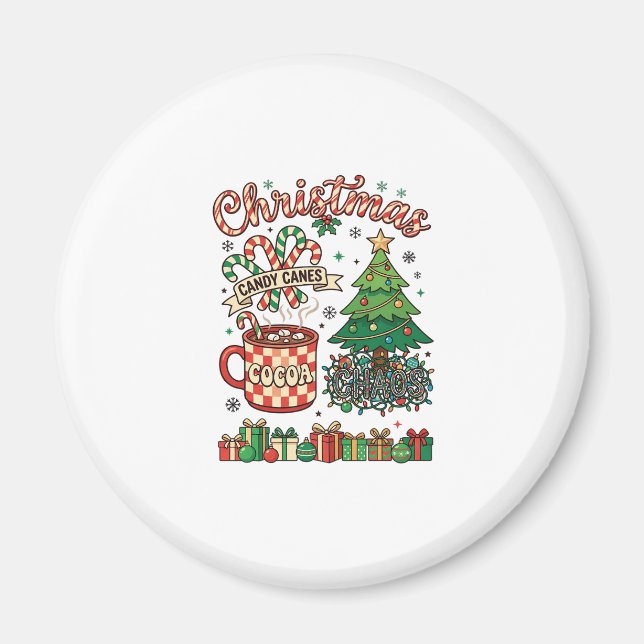 Imã Bengalas de Natal Cacau Caos Árvore Caneca Present (Frente)