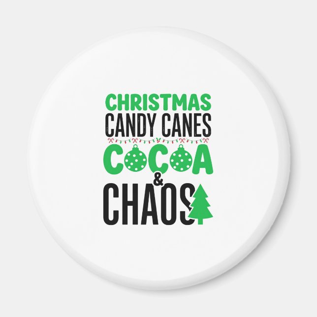 Imã Bengalas de Natal Cacau Caos Design (Frente)