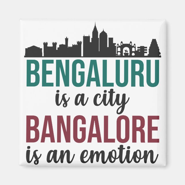 Imã Bengaluru é uma cidade Bangalore é uma emoção Índi (Frente)