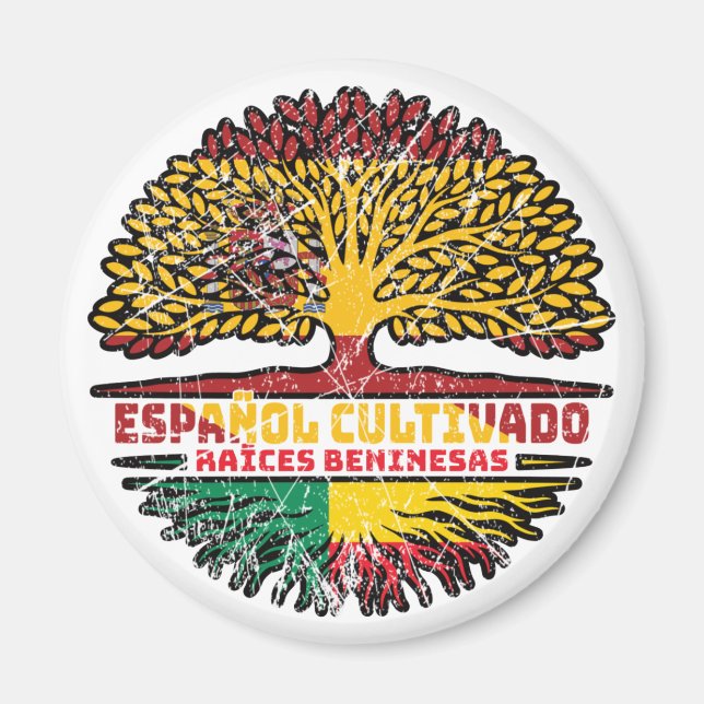 Imã Benim Beninense Espanhol Espanha Raízes da Árvore  (Frente)