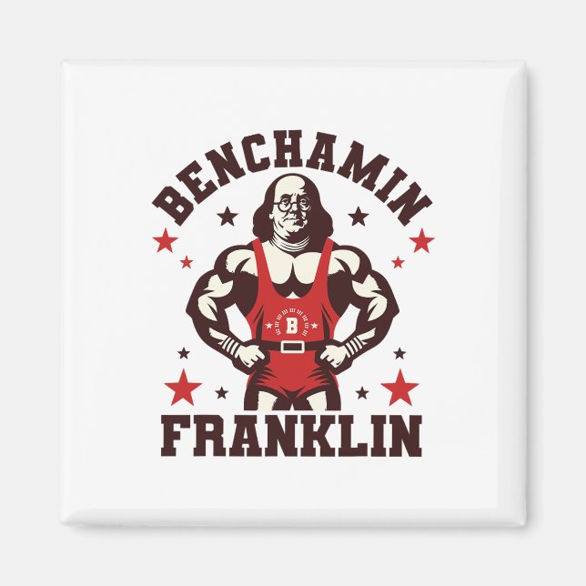 Imã Benjamin Benchamin Franklin Supino Culturismo (Frente)
