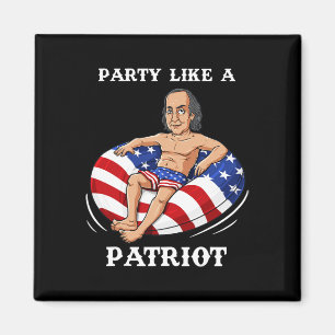 Imã Benjamin Franklin 4 De Julho EUA Patriota Divertid