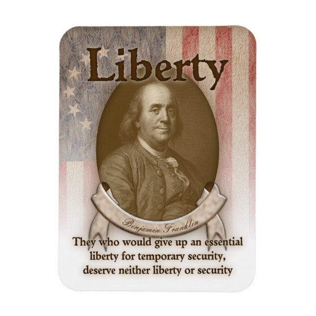 Ímã Benjamin Franklin - Liberdade (Vertical)