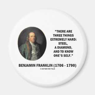 Imã Benjamin Franklin três coisas extremamente duras