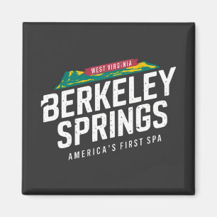 Imã Berkeley Springs West Virginia Viagem Arte Logotip
