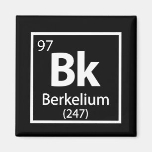 Imã Berkelium - Mesa periódica da ciência de Berkele