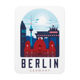 Ímã Berlim Alemanha Skyline Photo Magnet