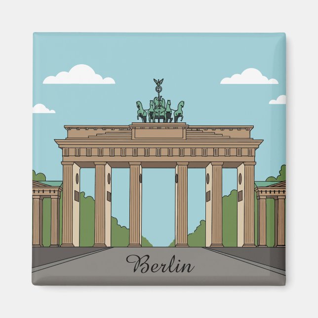 Imã Berlin Brandenburg Gate – Classic City Landmark (Frente)