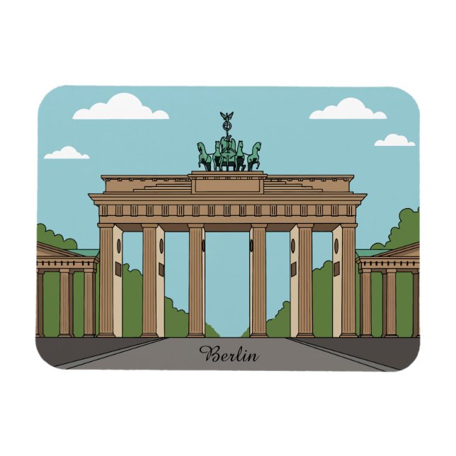 Ímã Berlin Brandenburg Gate – Classic City Landmark (Horizontal)