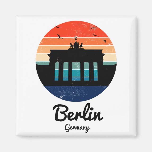 Imã Berlin Germany Vintage Sunset (Frente)