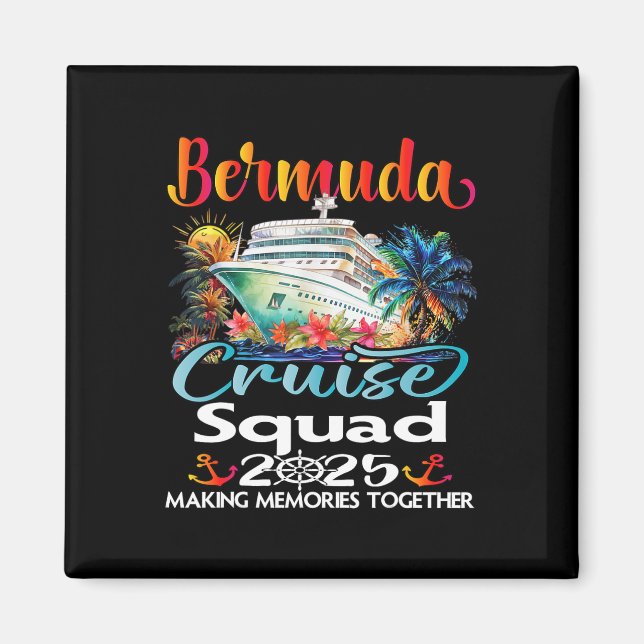 Imã Bermuda Cruise Squad 2025 Família Amiga Bermuda Cr (Frente)
