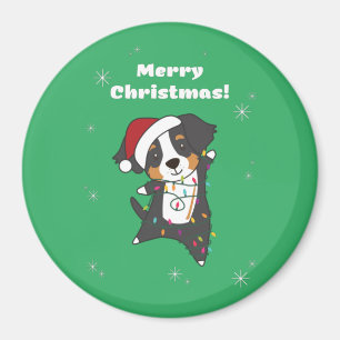 Imã Bernese Feliz Natal Cachorros Magne