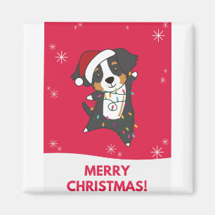 Imã Bernese Feliz Natal Cães Felizes
