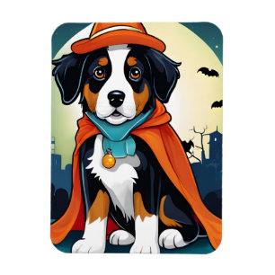 Ímã Bernese Mountain Dog Puppy Halloween