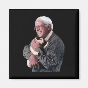 Imã Bernie Sanders Abraçando Gato Camisola Bela-Camisa