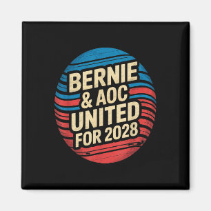 Imã Bernie Sanders E Aoc 2028 Para A Campanha Presiden