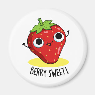 Imã Berry Sweet Funny Strawberry Pun