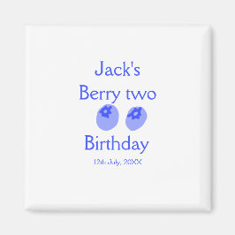 Imã Berry two birthday blue berry add name date kids r