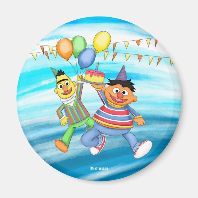 Imã Bert e Ernie Birthday Balloons (Frente)