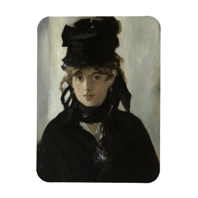 Ímã Berthe Morisot com Buquê de Violetas por Manet (Vertical)