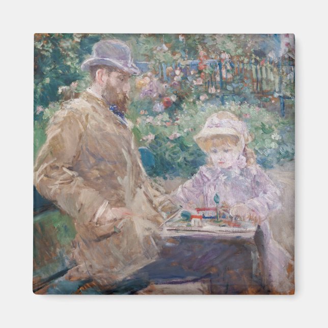 Imã Berthe Morisot - Eugene Manet com sua filha (Frente)