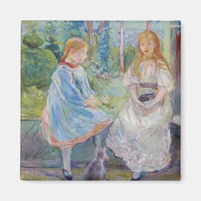 Imã Berthe Morisot - Jovens Garotas na Janela (Frente)