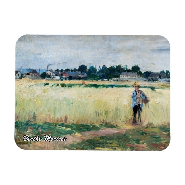 Ímã Berthe Morisot - No campo de rodas em Gennevillier (Horizontal)
