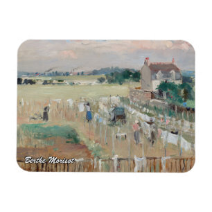Ímã Berthe Morisot - Pendurando a Roupa para Secar