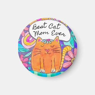 Imã Best Cat Mom Ever Cat Gift Sticker