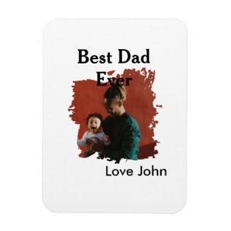 Ímã Best dad ever father's dad gift photo name simple