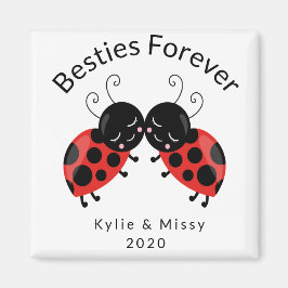 Imã Best Friends Besties forever Lady Bug refrigerator