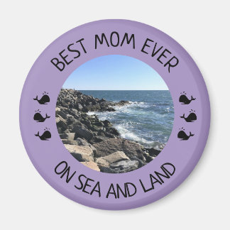 Imã Best Mom Ever Blue Ocean Photo