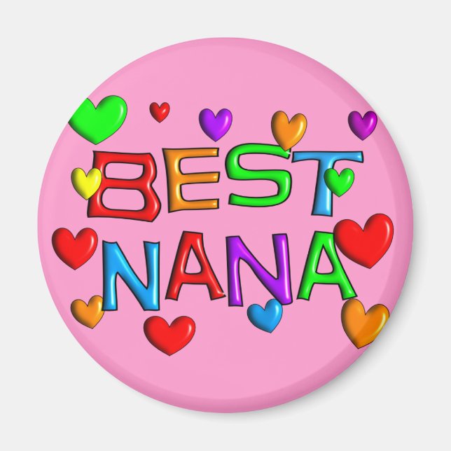 Imã Best Nana T-Shirts e presentes (Frente)
