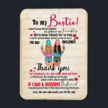 Ímã Bestie Gifts | Letter To My Bestie Thank You<br><div class="desc">Bestie Gifts | To My Bestie Thank You If I Had A Different Bestfriend</div>