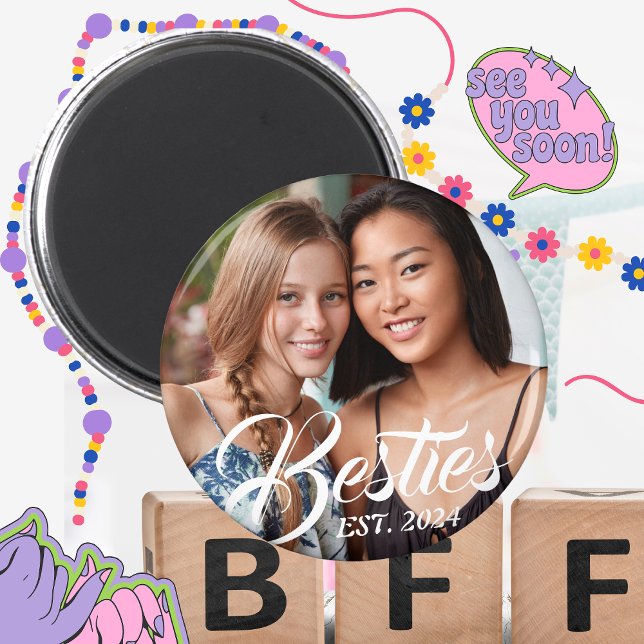 Imã Besties Magnet para Melhores Amigos Fotografia BFF (Criador carregado)