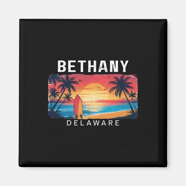 Imã Bethany Beach Delaware Homens Mulheres Surfe  (Frente)