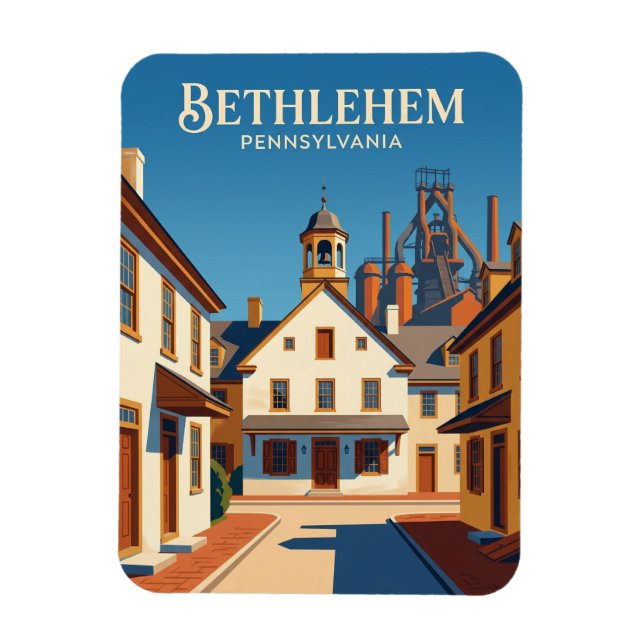 Ímã Bethlehem Histórico EUA (Vertical)
