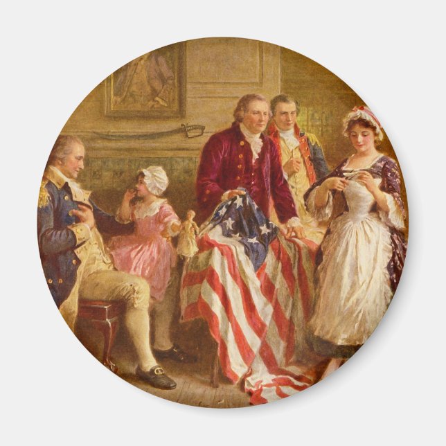 Imã Betsy Ross 1777, por Jean Leon Gerome Ferris (Frente)