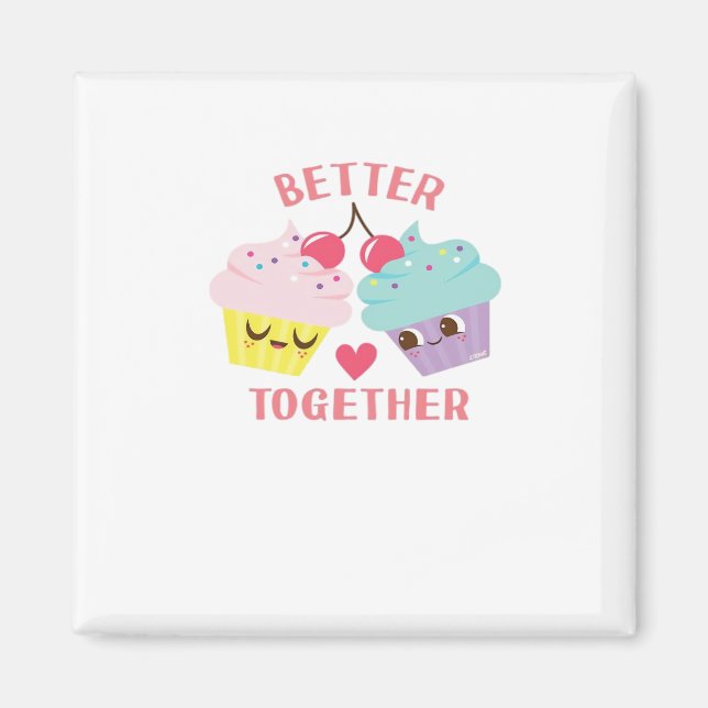 Imã Better Together Love Heartfelt Design  (Frente)