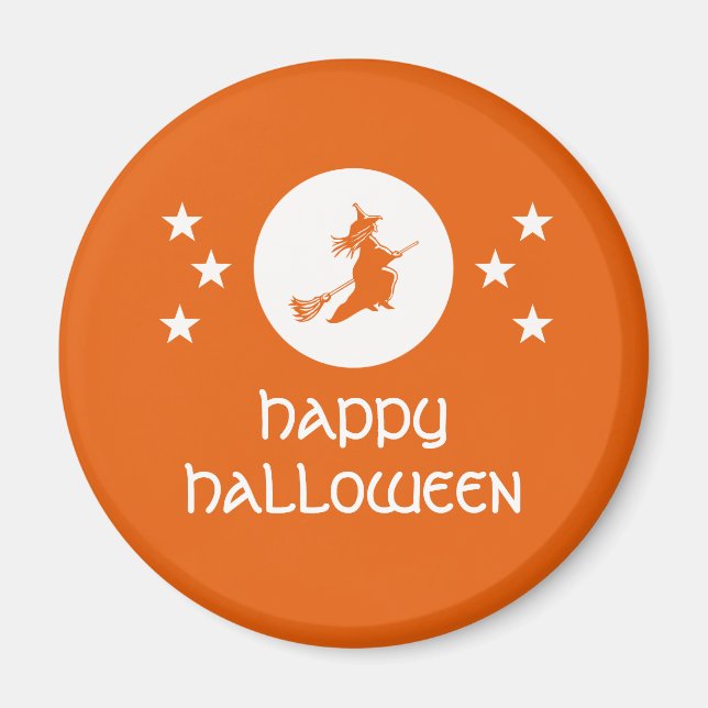 Imã Bewitching Halloween Magnet, Orange (Frente)